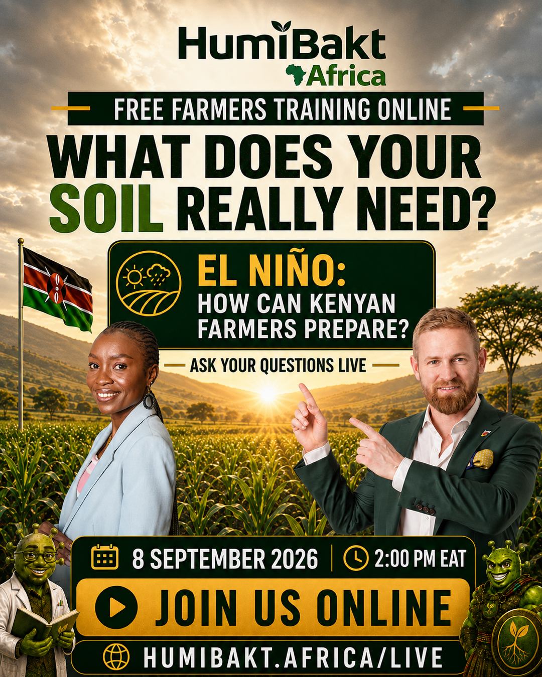 HumiBakt Africa free farmers training online poster